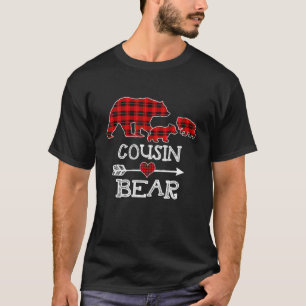 Christmas Pajama Matching Family Red Plaid Cousin T-Shirt