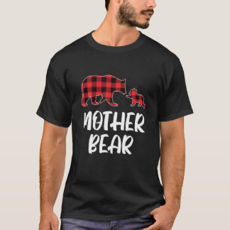 Christmas Pajama Matching Family Red Plaid Mother T-Shirt