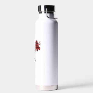 Christmas Pajama Moose Tee Animal Pyjamas Xmas Gif Water Bottle