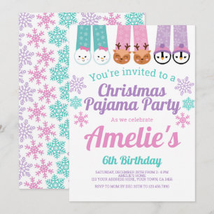 Christmas Pajama Party Invitation