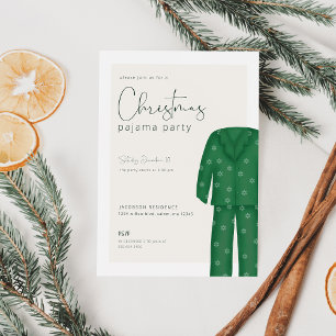 Christmas Pajama Party Invitation   Holiday Party
