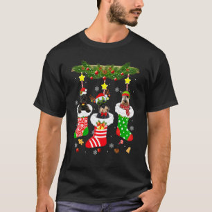 Christmas Pajama Schnauzer Dog Xmas Socks T-Shirt