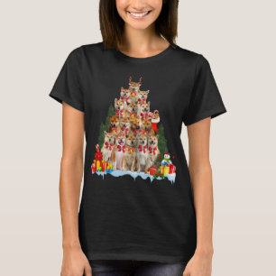 Christmas Pajama Shiba Inu Xmas Tree Gifts Dog Dad T-Shirt