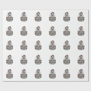 Christmas Pajama Shirt Cute Cow Holiday Design_1 Wrapping Paper