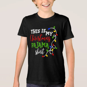 Christmas Pajama Shirt Festive Lights Holidays
