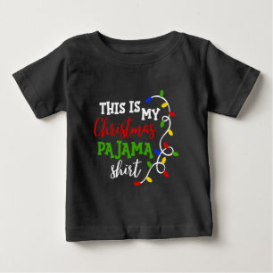 Christmas Pajama Shirt Festive Lights Holidays