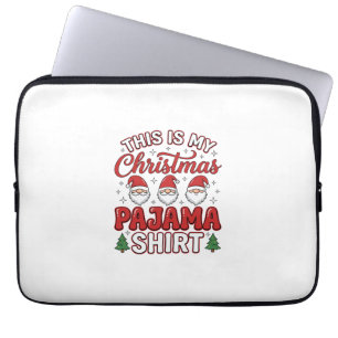 Christmas Pajama Shirt Gnome Holiday Design Laptop Sleeve