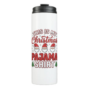 Christmas Pajama Shirt Gnome Holiday Design Thermal Tumbler