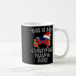 Christmas Pajama Shirt Video Game Controller Santa Coffee Mug