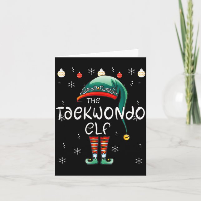 Christmas Pajama _ The Taekwondo Elf  Card (Front)