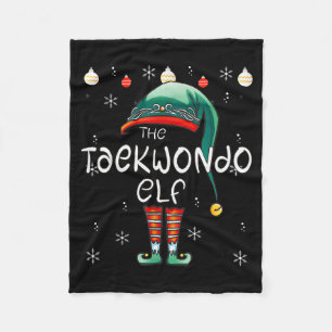 Christmas Pajama _ The Taekwondo Elf  Fleece Blanket