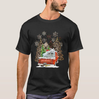 Christmas Pajama Trees Plaid Leopard Family Samoye T-Shirt