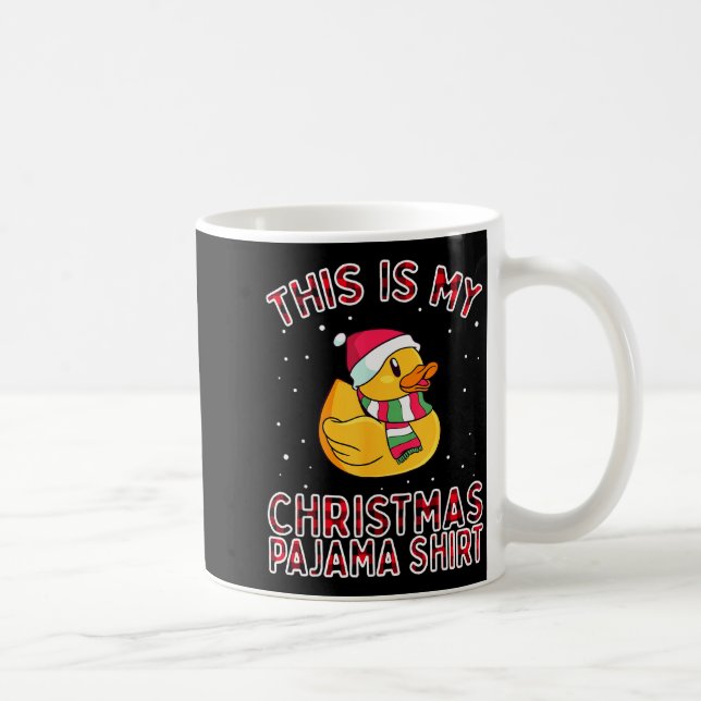 Christmas Pajamas For Family Duck This Is My Funny Coffee Mug (Right)