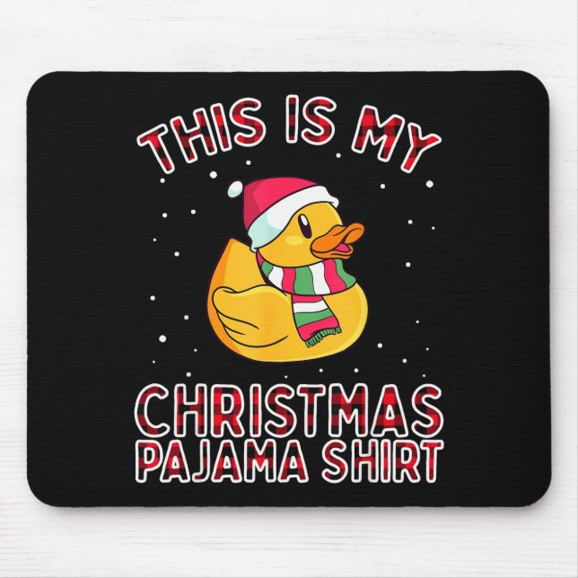 Christmas Pajamas For Family Duck This Is My Funny Mouse Mat (Front)