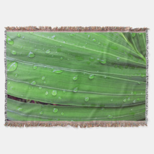 Christmas Palm and Raindrops Throw Blanket