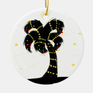 Christmas Palm Ceramic Tree Decoration