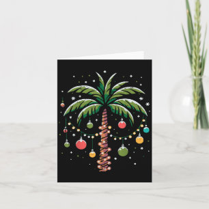 Christmas Palm Coconut Tree Xmas Trocal Women Men Card