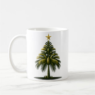 Christmas Palm Tree, Beach Aloha Christmas Coffee Mug