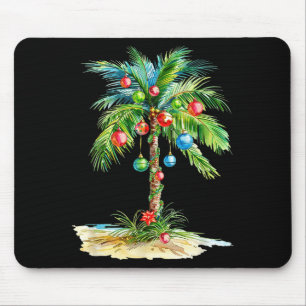 Christmas Palm Tree Light Hawaiian Trocal Xmas Men Mouse Mat