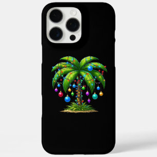 Christmas Palm Tree Light Hawaiian Tropical New Ye iPhone 16 Pro Max Case