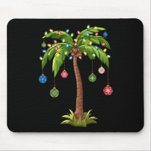Christmas Palm Tree Light Hawaiian Tropical Xmas 2 Mouse Mat
