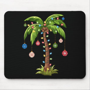 Christmas Palm Tree Light Hawaiian Tropical Xmas  Mouse Mat