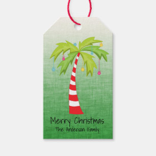 Christmas Palm Tree Personalised Gift Tags