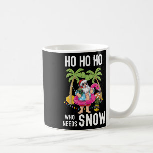 Christmas Palm Tree Santa Surfing Summer Beach Vac Coffee Mug