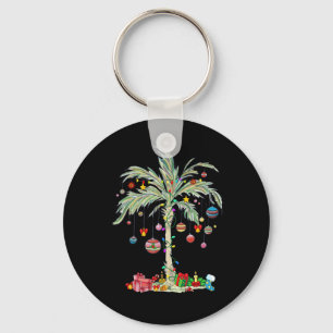 Christmas Palm Tree Tropical Xmas Beach Florida Ha Key Ring