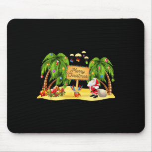 Christmas Palm Tree Tropical Xmas Coconut Lights P Mouse Mat