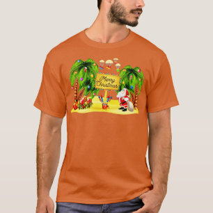 Christmas Palm Tree Tropical Xmas Coconut Lights P T-Shirt