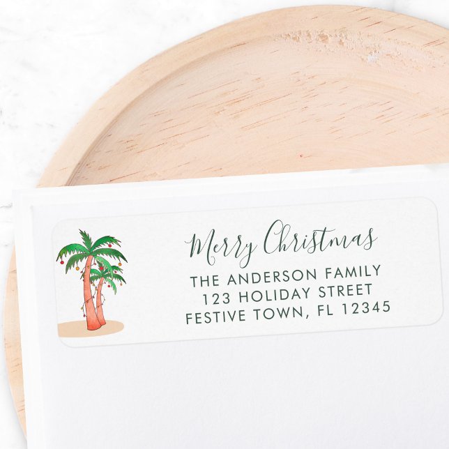 Christmas Palm Trees Return Address  (Creator Uploaded)