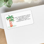 Christmas Palm Trees Return Address  Label<br><div class="desc">These return address labels are decorated with a fun watercolor of palm trees decorated like Christmas Trees!
Easily customisable.
Original Watercolor © Michele Davies.</div>