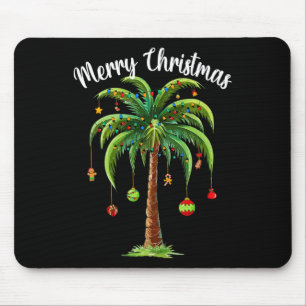Christmas Palm Xmas Tree Tropical Beach Hawaii Wom Mouse Mat