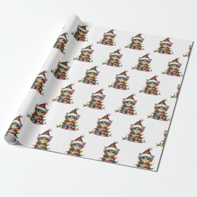 Christmas Pals and Pets Wrapping Paper (Unrolled)