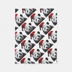 Christmas Panda Bear Fleece Blanket