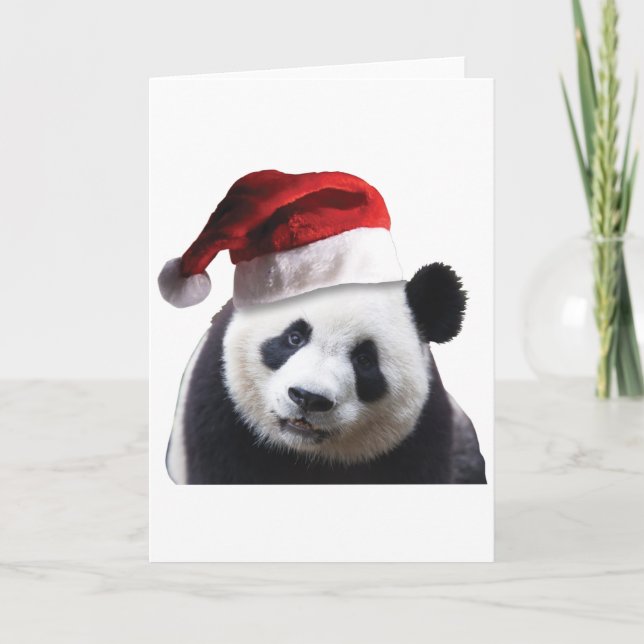 Christmas Panda Bear Holiday Card (Front)