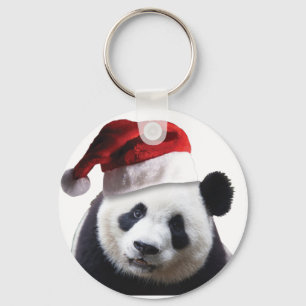 Christmas Panda Bear Key Ring