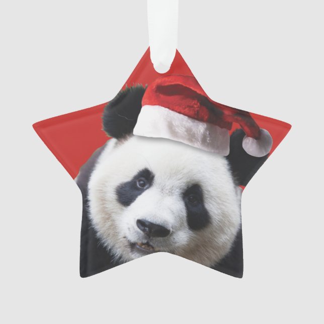 Christmas Panda Bear Ornament (Front)