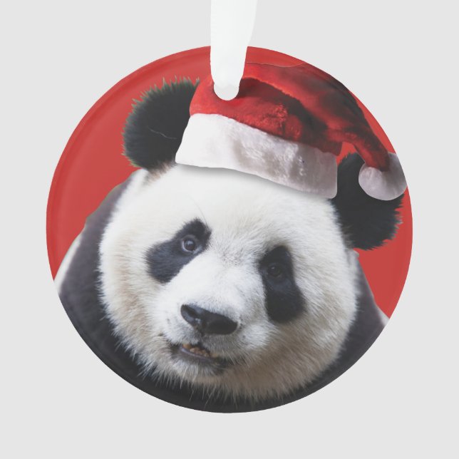 Christmas Panda Bear Ornament (Front)