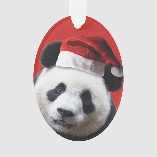 Christmas Panda Bear Ornament (Front)