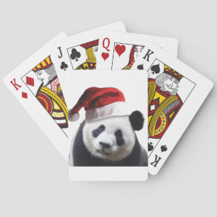 Christmas Panda Bear Playing Cards