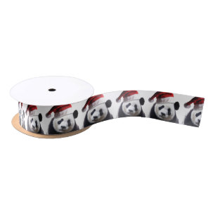 Christmas Panda Bear Satin Ribbon