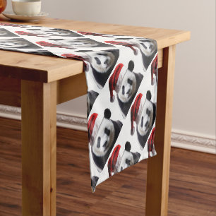 Christmas Panda Bear Short Table Runner
