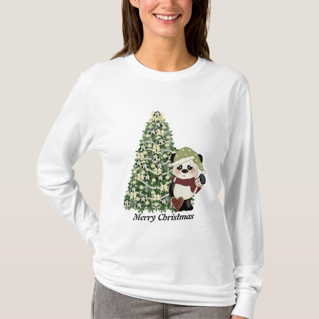 Christmas Panda Bear t-shirt (Front)