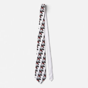 Christmas Panda Bear Tie