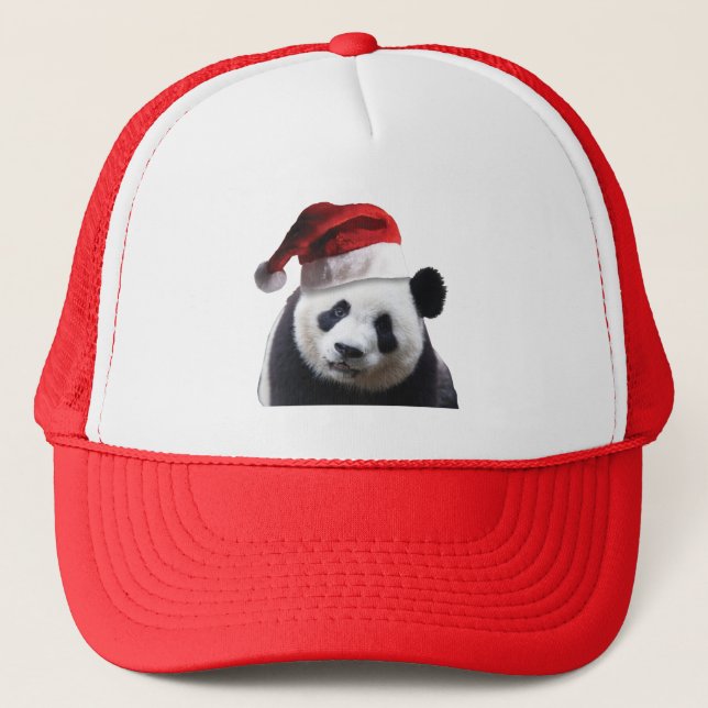 Christmas Panda Bear Trucker Hat (Front)