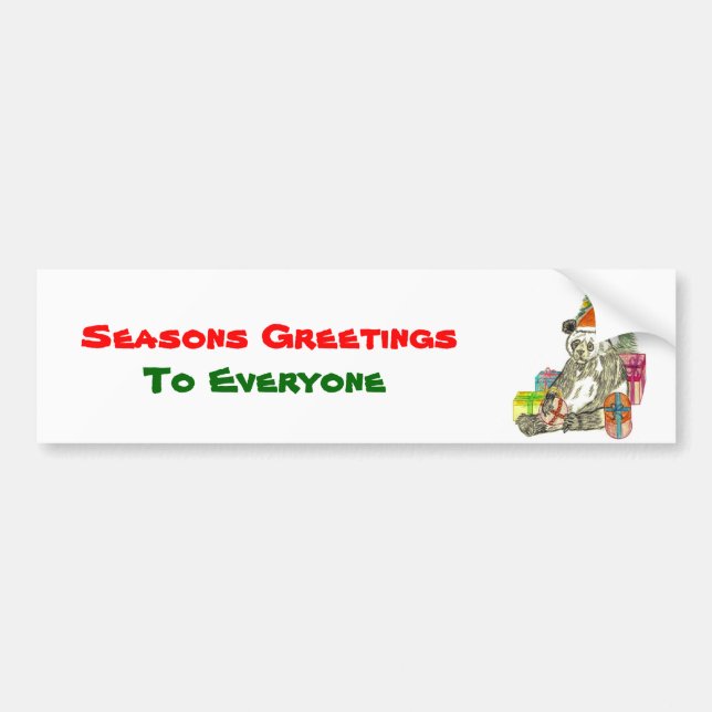 Christmas Panda Bumper Sticker (Front)