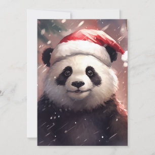 Christmas Panda Holiday Card