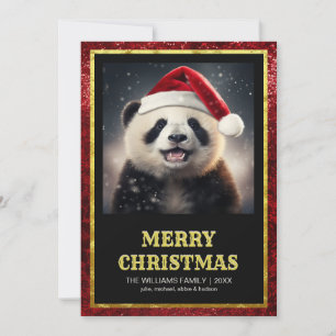 Christmas Panda Invitation